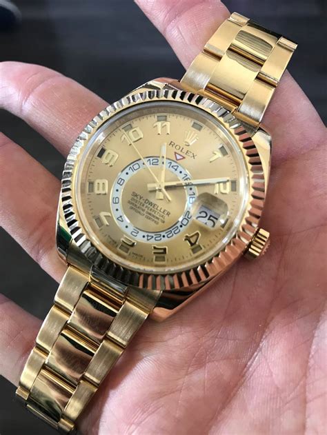 rolex sky dweller gelbgold|rolex sky dweller price used.